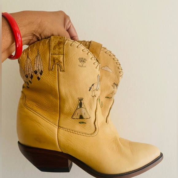 Vintage Zodiac Cowboy Ankle Boots - Picture 5 of 9